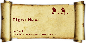 Migra Masa névjegykártya